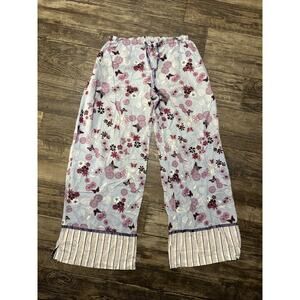 Hotmilk Lingerie Pajama Sleep Pants Women’s Large Lightweight wide leg Floral L